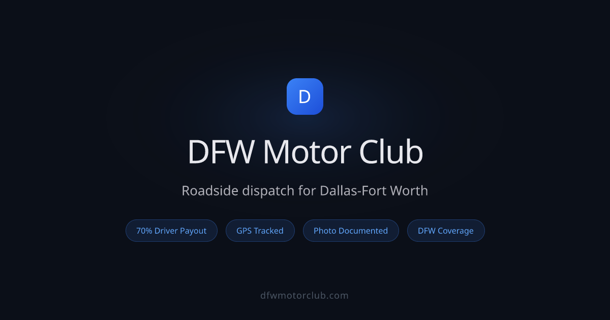 DFW Motor Club -- Roadside Dispatch for Dallas-Fort Worth